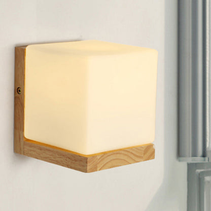 Simple Wooden Japanese Style Wall Light