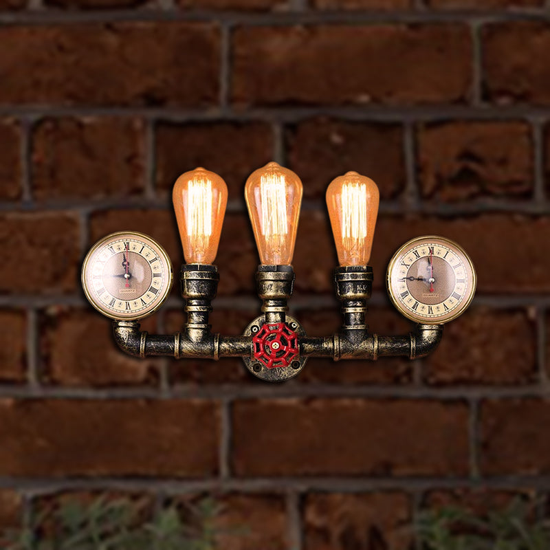 Vintage Metal 3 Head Wall Lamp with Industrial Design - Cofik