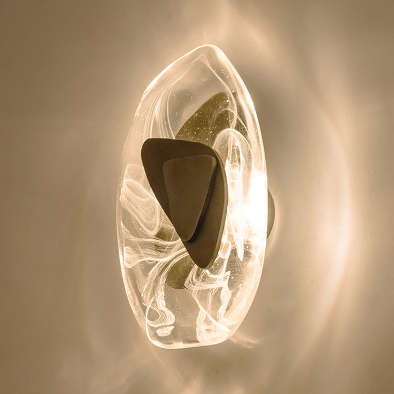 Elegant Glass Wall Sconce Light for Bedroom