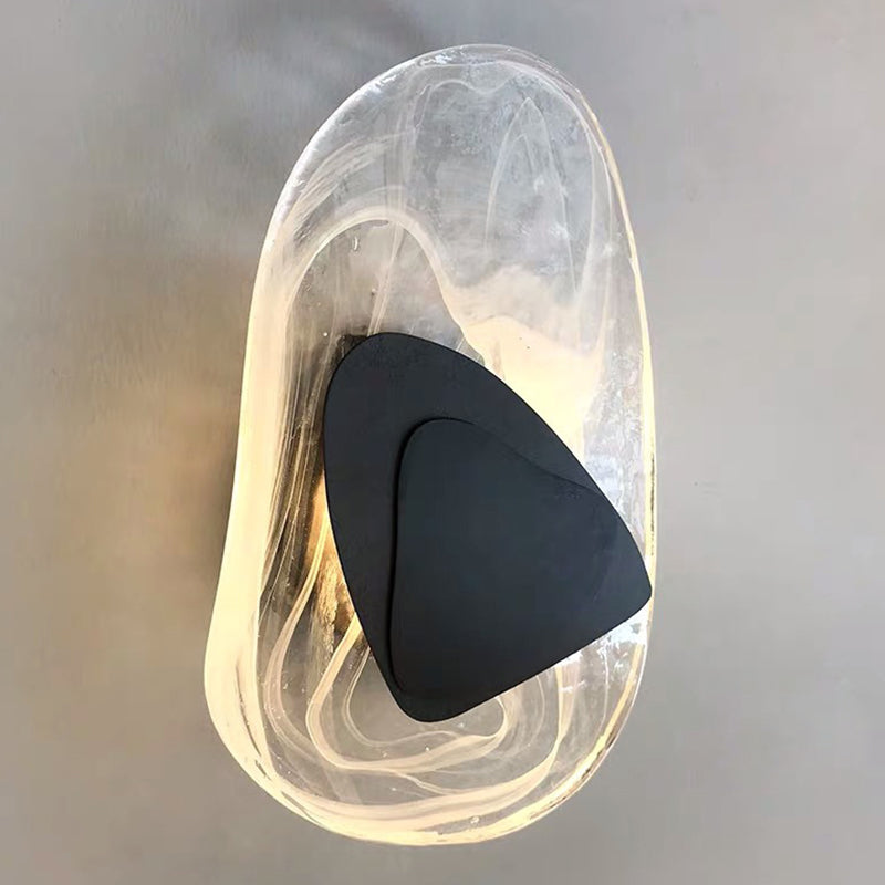 Elegant Glass Wall Sconce Light for Bedroom