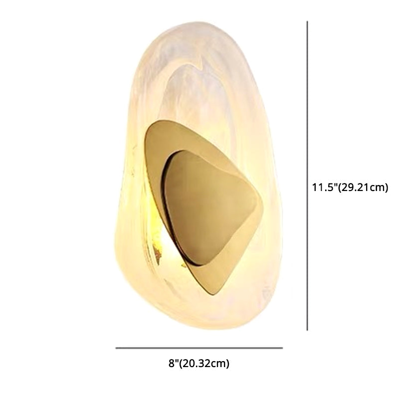 Elegant Glass Wall Sconce Light for Bedroom