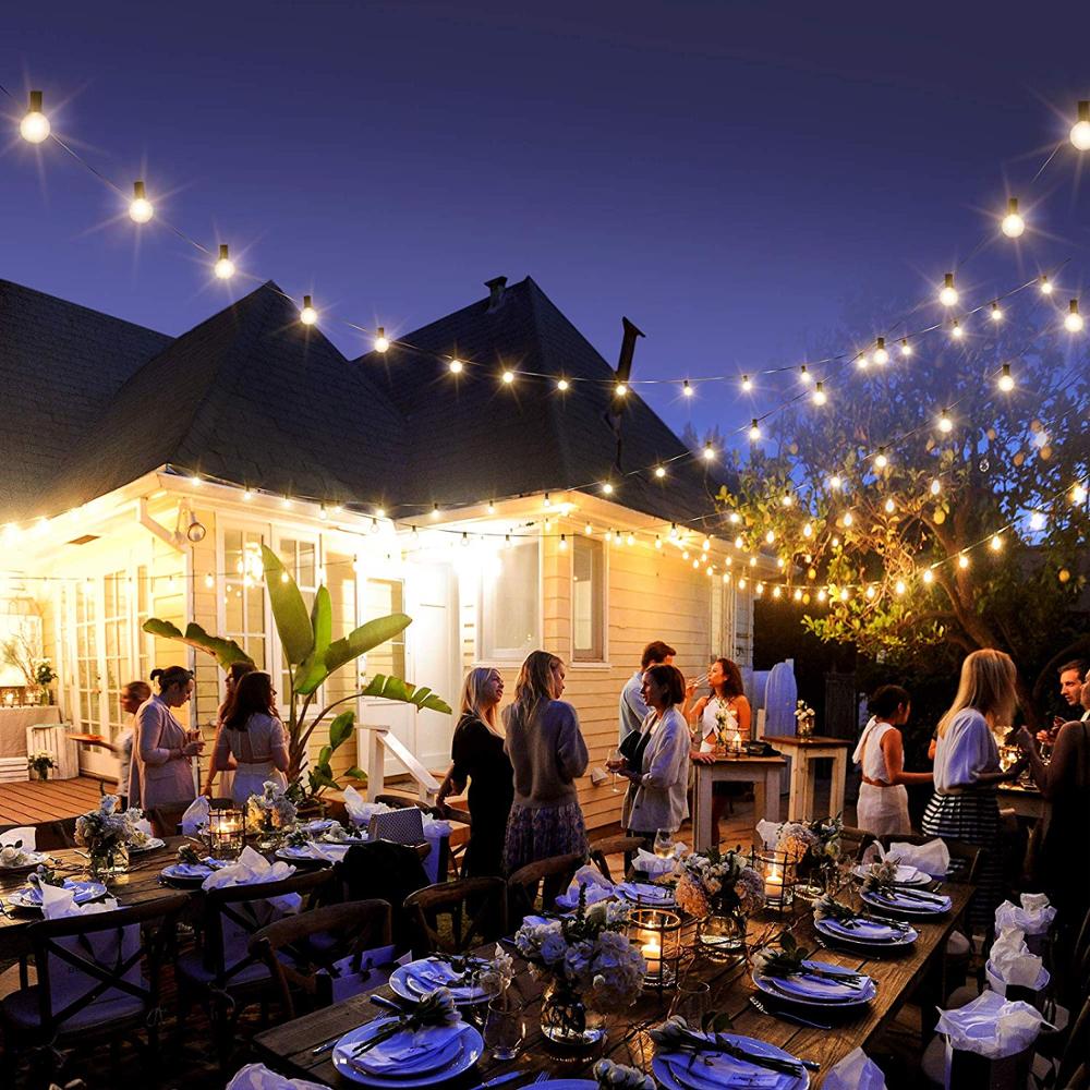 Outdoor Fairy String Lights with Waterproof Bulbs