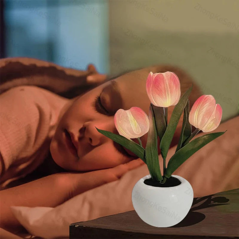 Slim Modern Flower Table Light