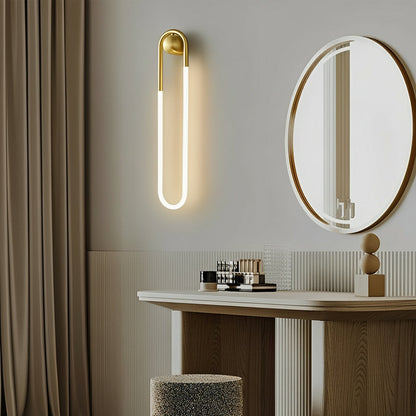 Simple Brass LED Wall Light - Dimmable Bedside Lamp - Cofik