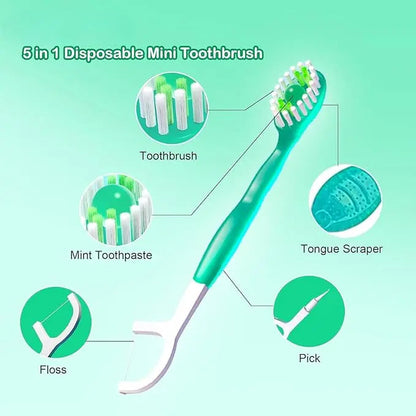 Travel 5-in-1 Mini Toothbrush Kit 26 Pieces
