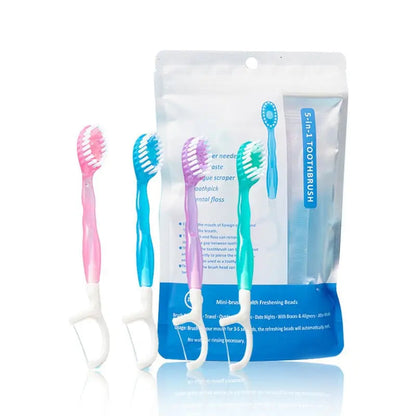 Travel 5-in-1 Mini Toothbrush Kit 26 Pieces - Cofik