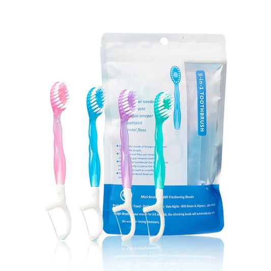 Travel 5-in-1 Mini Toothbrush Kit 26 Pieces - Cofik