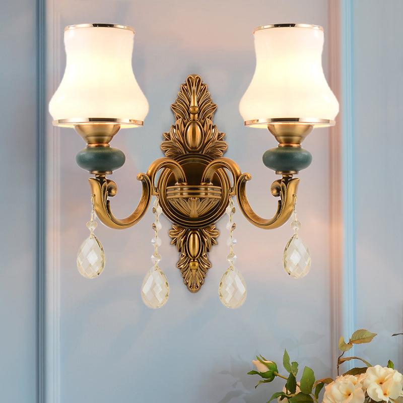 Minimalist Glass Wall Light Brass Nordic Room Lamp
