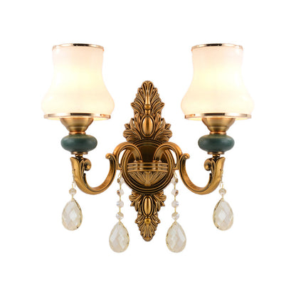 Minimalist Glass Wall Light Brass Nordic Room Lamp