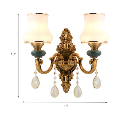 Minimalist Glass Wall Light Brass Nordic Room Lamp