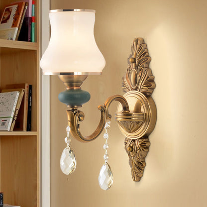 Minimalist Glass Wall Light Brass Nordic Room Lamp - Cofik