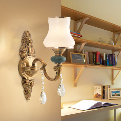 Minimalist Glass Wall Light Brass Nordic Room Lamp