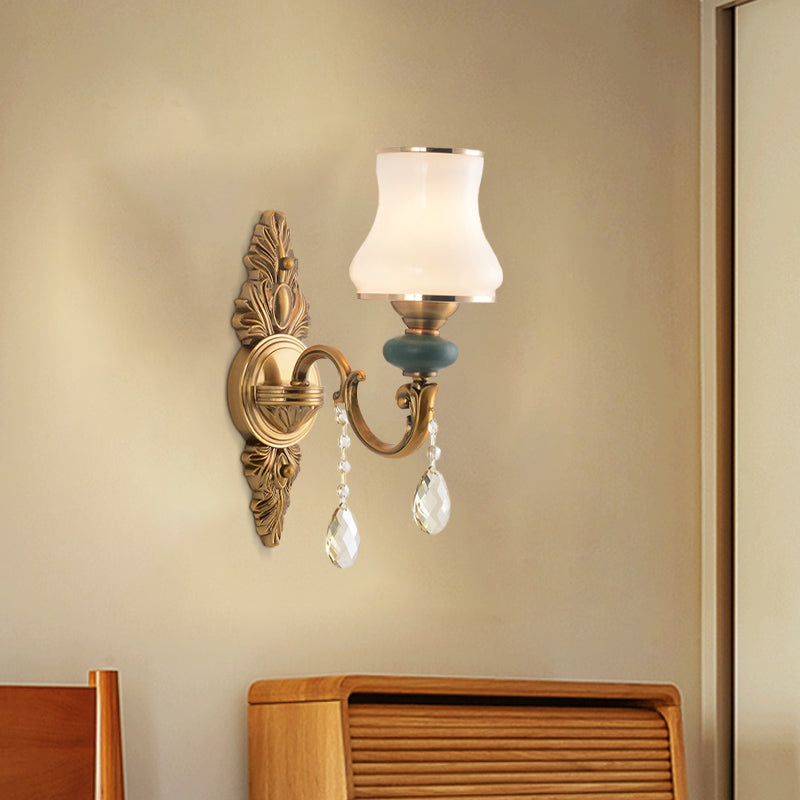 Minimalist Glass Wall Light Brass Nordic Room Lamp
