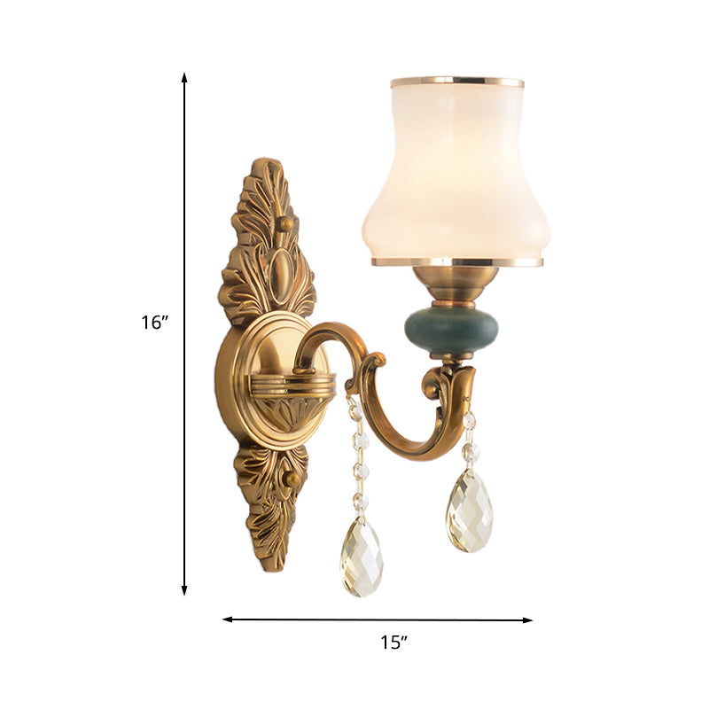 Minimalist Glass Wall Light Brass Nordic Room Lamp