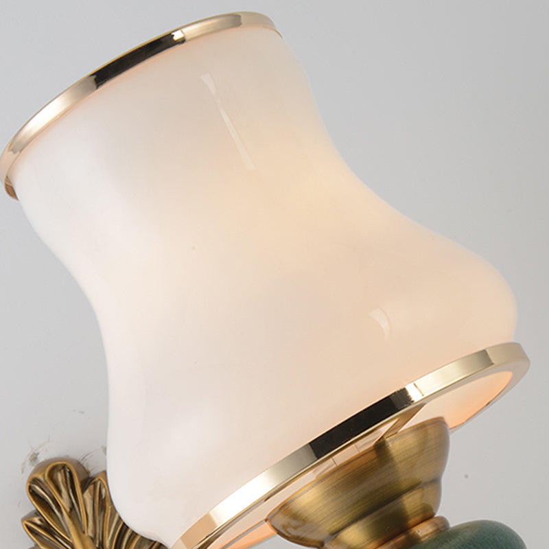 Minimalist Glass Wall Light Brass Nordic Room Lamp