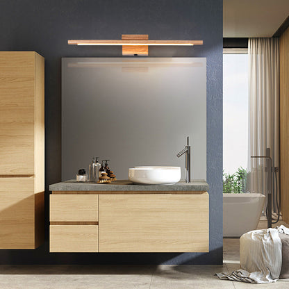 Modern Wooden LED Bathroom Wall Light Fixture