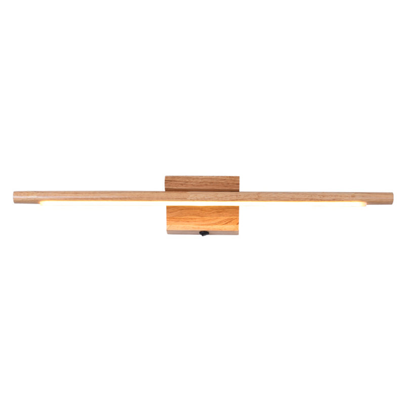 Modern Wooden LED Bathroom Wall Light Fixture