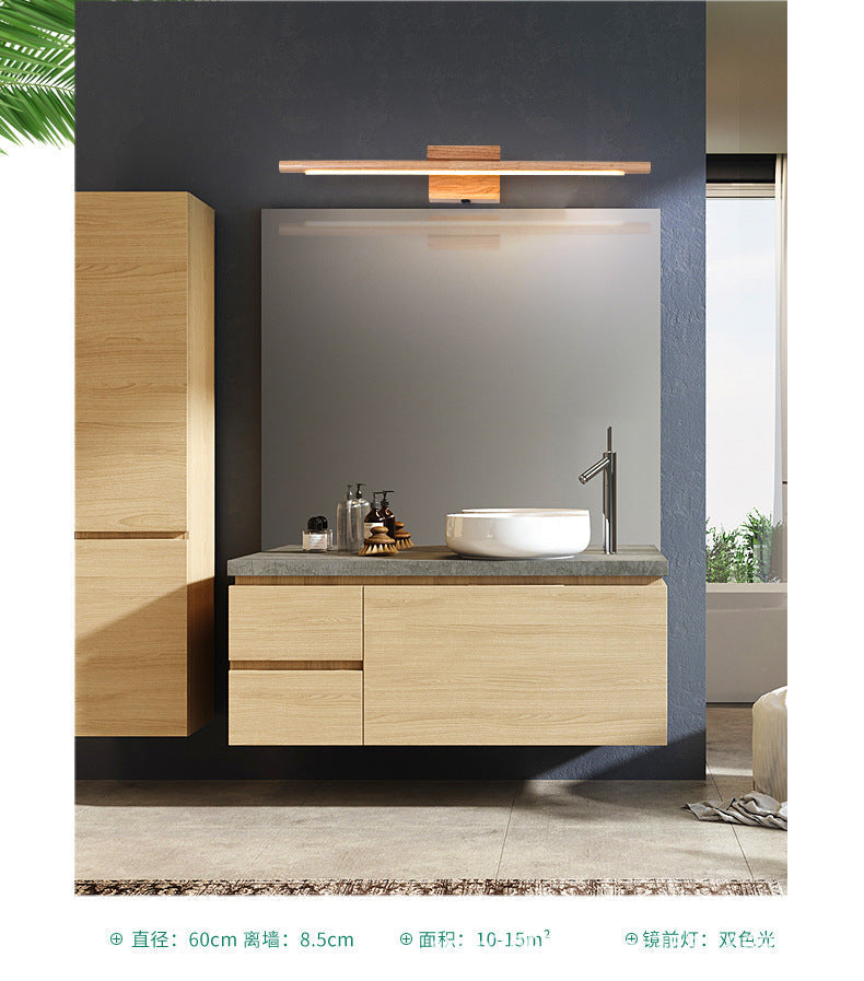 Modern Wooden LED Bathroom Wall Light Fixture - Cofik