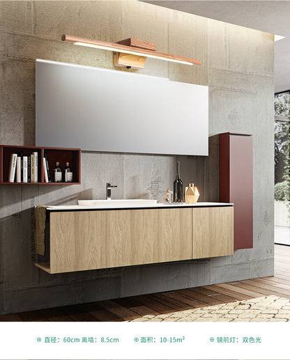 Modern Wooden LED Bathroom Wall Light Fixture
