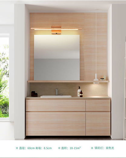 Modern Wooden LED Bathroom Wall Light Fixture