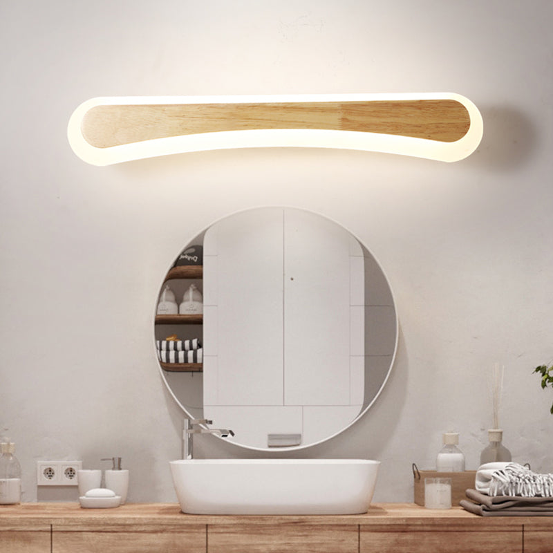 Stylish LED Bathroom Lighting Wood Vanity Light Fixtures