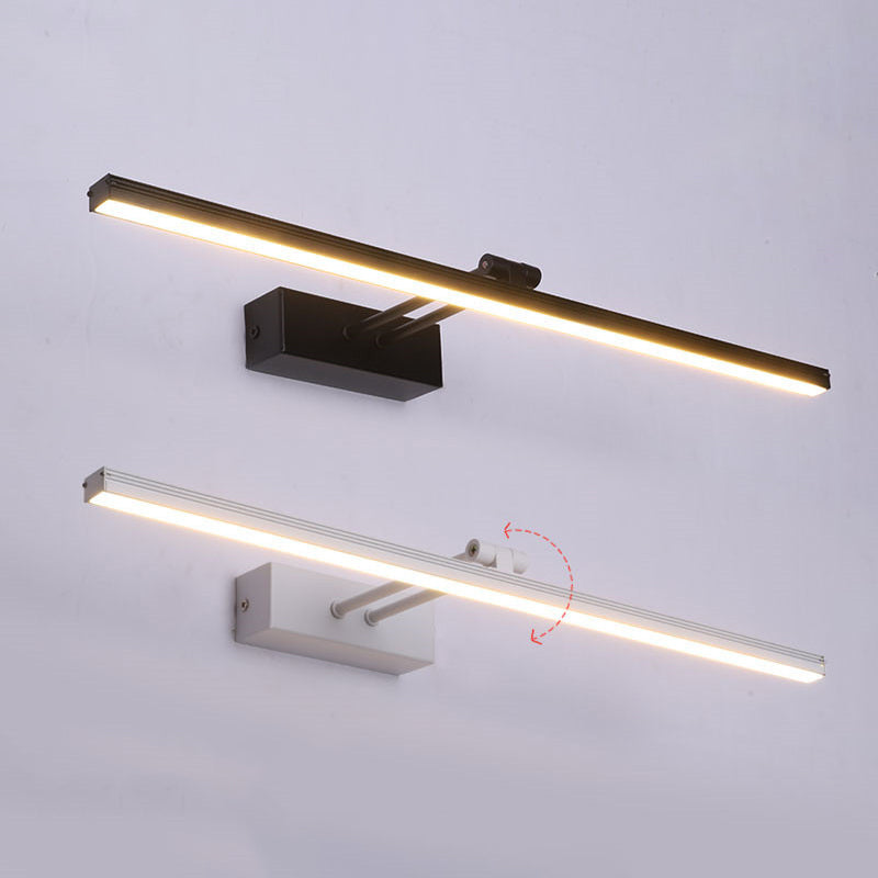 Sleek Single Vanity Light Modern Metal Fixture