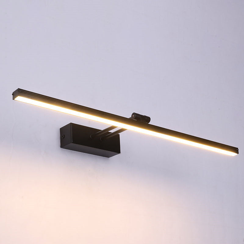 Sleek Single Vanity Light Modern Metal Fixture