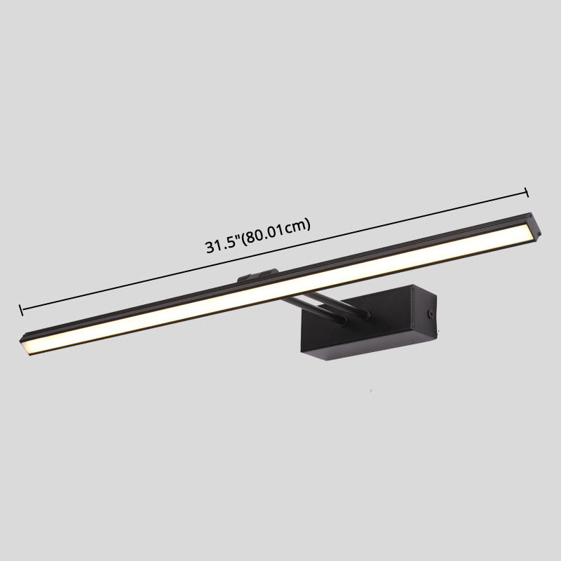 Sleek Single Vanity Light Modern Metal Fixture