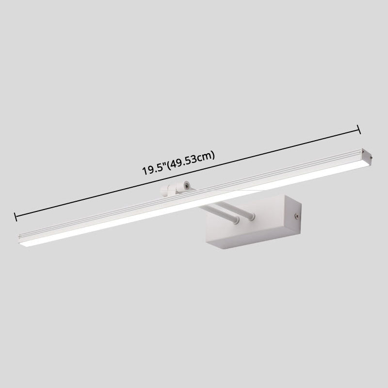 Sleek Single Vanity Light Modern Metal Fixture