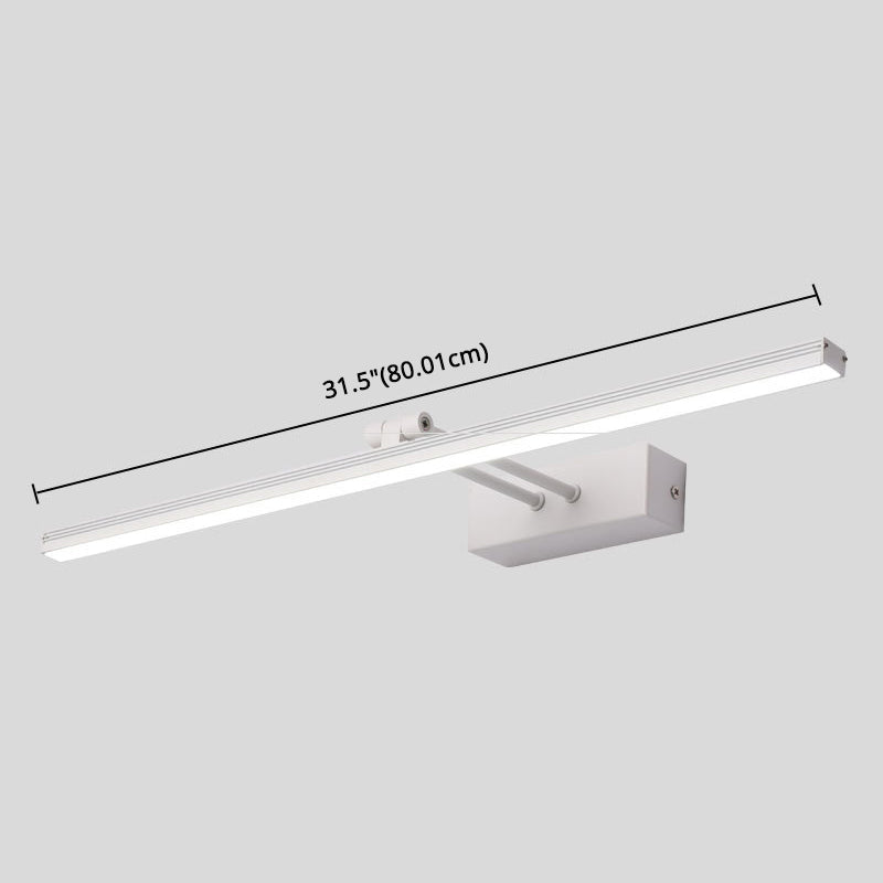 Sleek Single Vanity Light Modern Metal Fixture