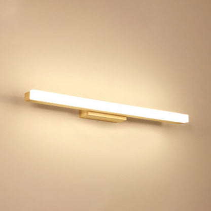 Simple Wooden Bathroom Vanity Light