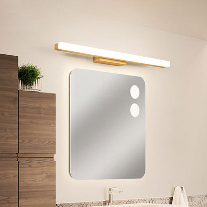 Simple Wooden Bathroom Vanity Light