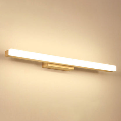 Simple Wooden Bathroom Vanity Light