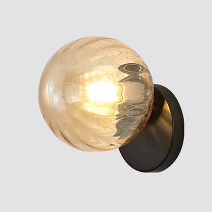 Elegant Simple Metal Wall Lamp with Glass Shade