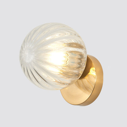 Elegant Simple Metal Wall Lamp with Glass Shade