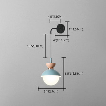 Small Nordic Style Wall Lamp Colorful Bedroom Light