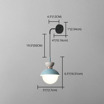 Small Nordic Style Wall Lamp Colorful Bedroom Light