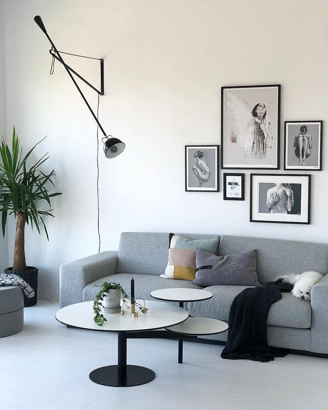 Contemporary White Wall Light