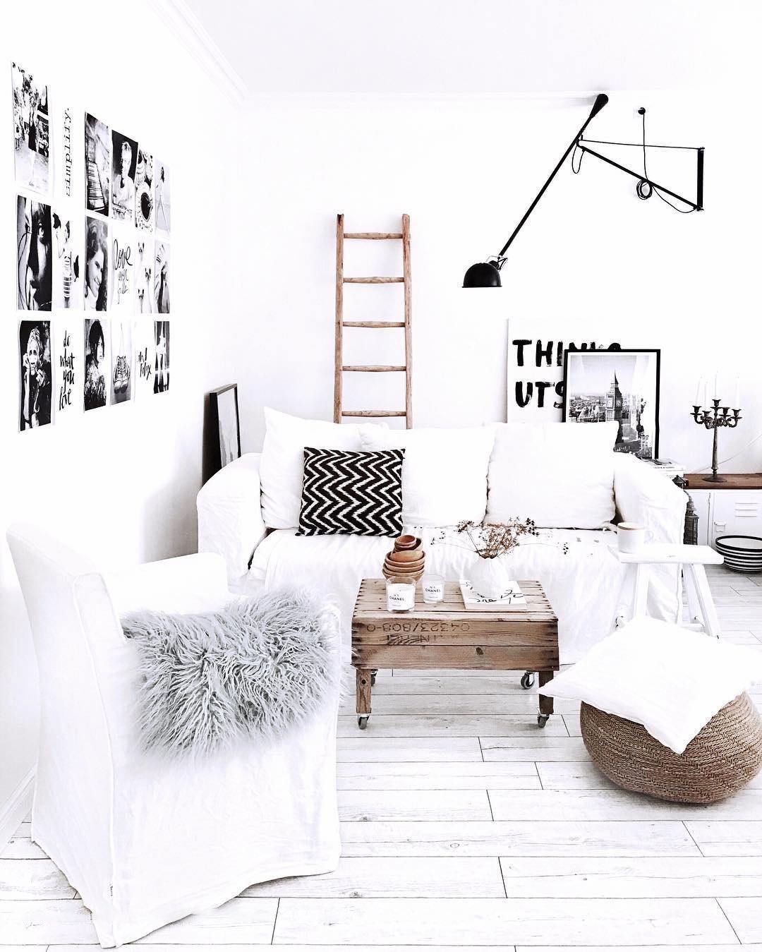 Contemporary White Wall Light