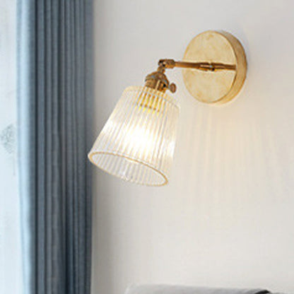 Textured Metal Glass Sconce Lamp - Cofik