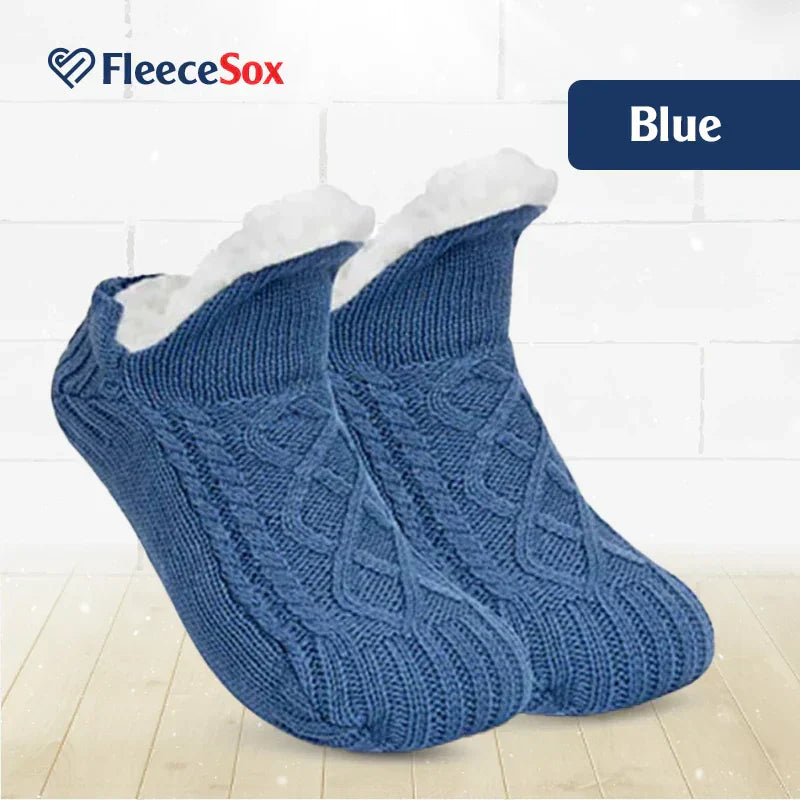 Warm Fleece Cozy Grip Socks Slippers
