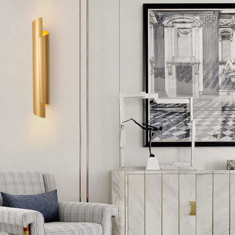 Elegant Gold Metal 2 Light Wall Sconce Lamp