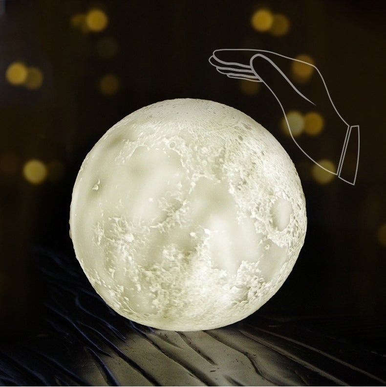 Compact Portable 3D Moon LED Desk Lamp