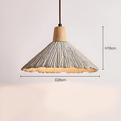 Simple Cream Hanging Pendant Light Fixture