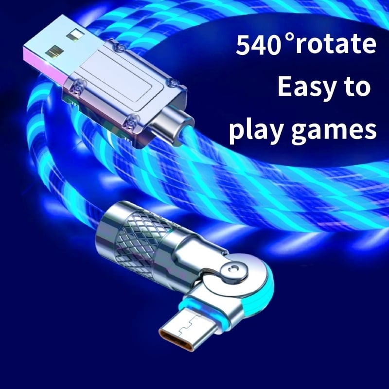 Fast Magnetic Phone Charger Cable with 540° Rotation