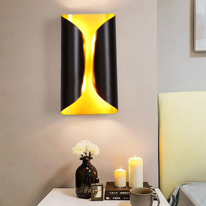 Classic 2 Light Black Metal Wall Lamp