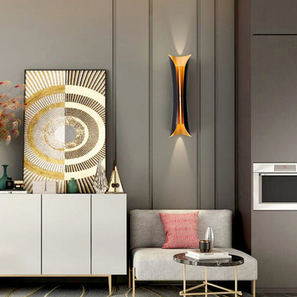 Contemporary Double Wall Lamp Adjustable Black Metal Sconce - Cofik