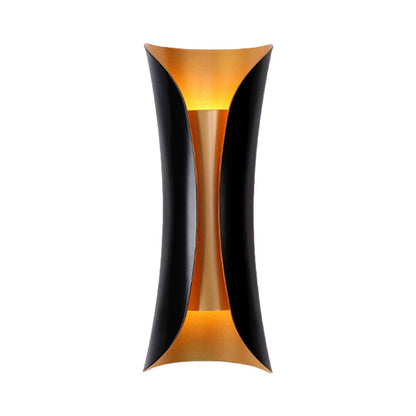 Contemporary Double Wall Lamp Adjustable Black Metal Sconce