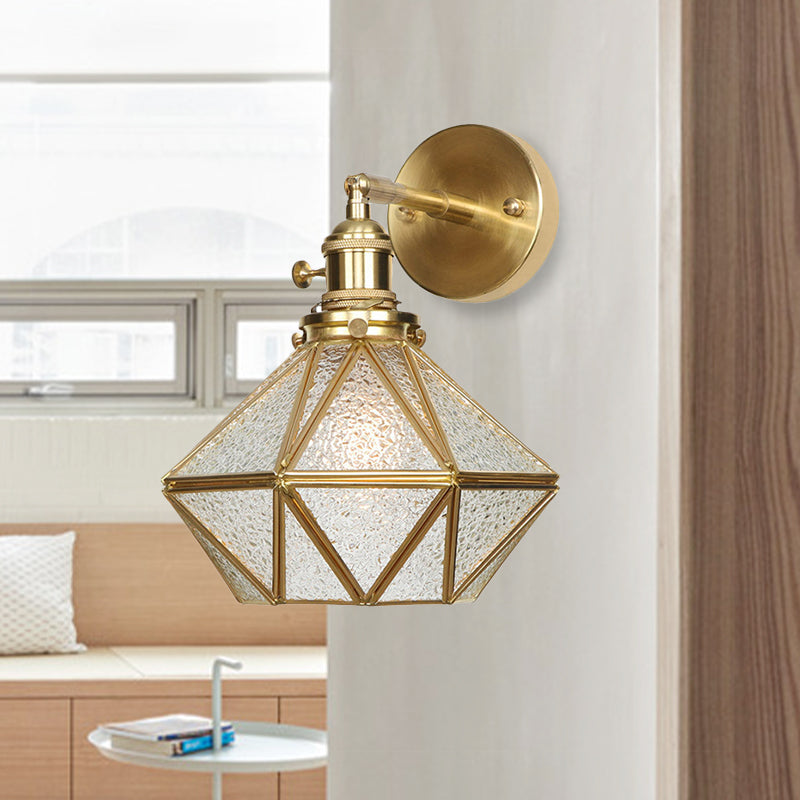 Modern Glass Globe Brass Wall Lamp