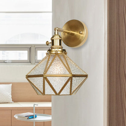 Modern Glass Globe Brass Wall Lamp